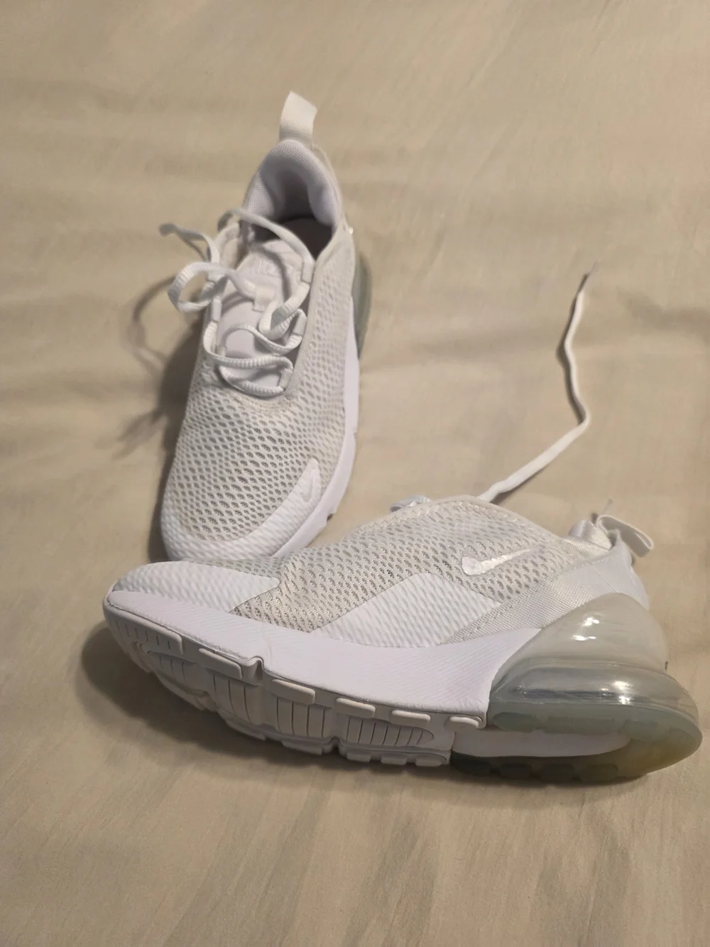 Kids' Nike Air Max Sneakers, All White, Size 1.5 Youth
